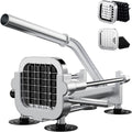 French Fry Cutter Stainless Steel with 1/2 and 1/4 in Blades - Stable