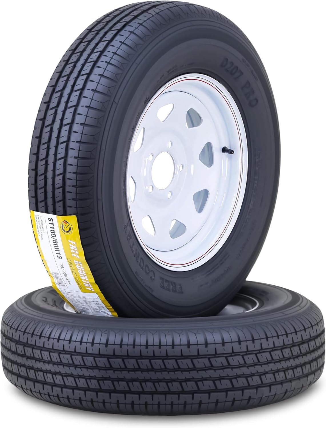 Free Country Trailer Tire Wheel Assembly ST185/80R13 for Safety