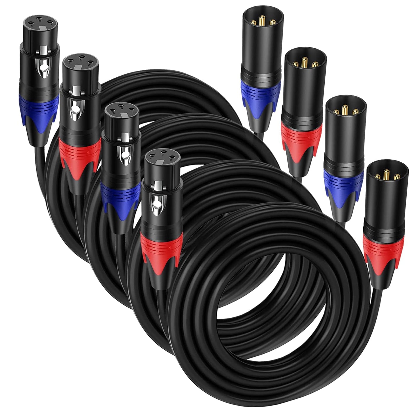 Professional XLR Male to Female Cable for Audio and Data Use
