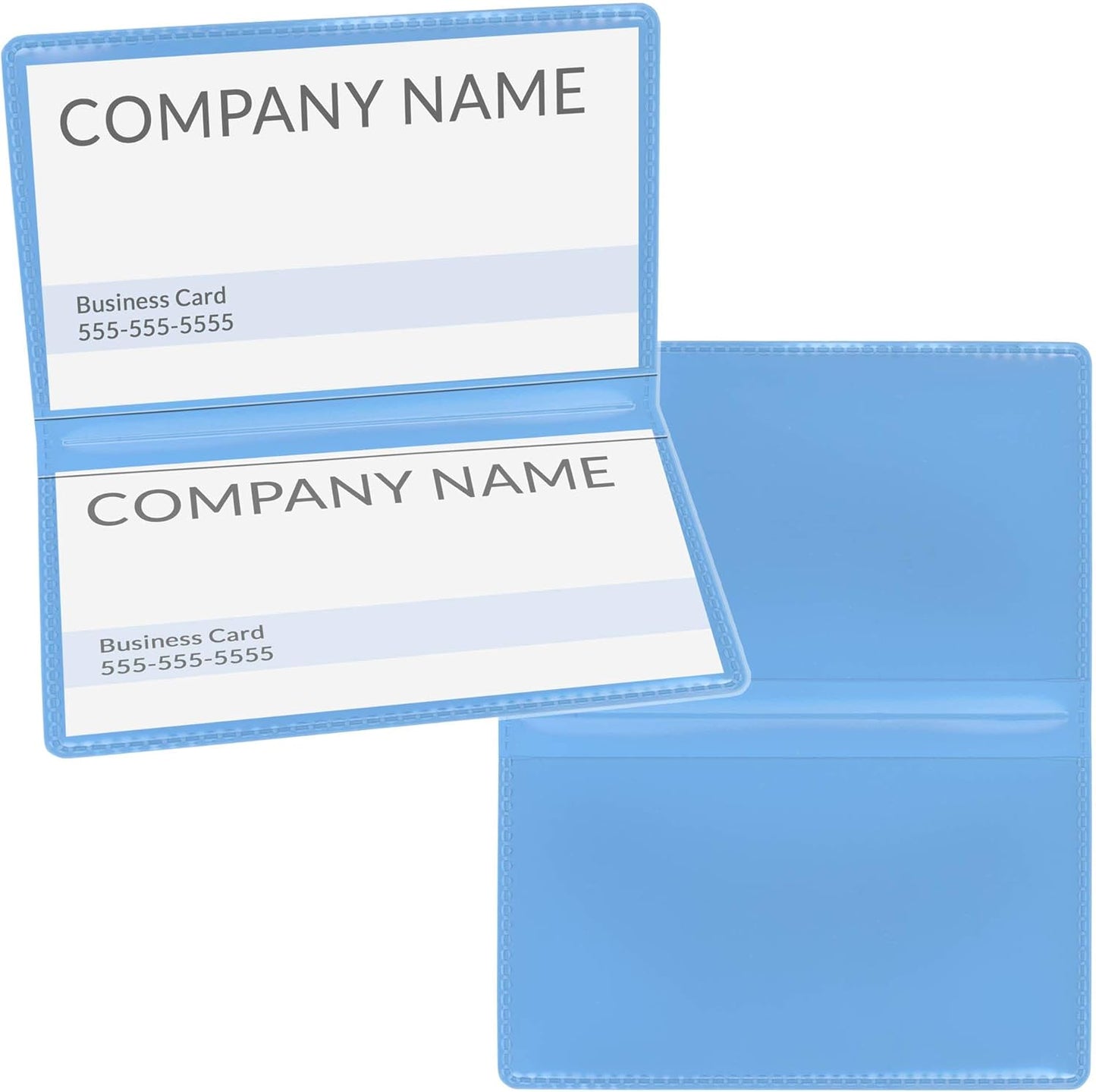 StoreSMART Powder Blue Folding Business Card Holders - 250 Pack