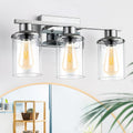 3-Light Bathroom Light Fixtures Brushed Nickel Vanity Light - Classic