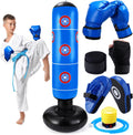 Kids Punching Bag Set with Gloves, Pads, and Air Pump for Fun