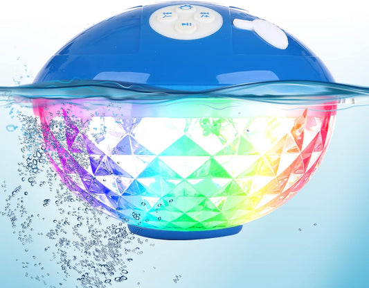 KingSom Colorful Lights Bluetooth Pool Speaker
