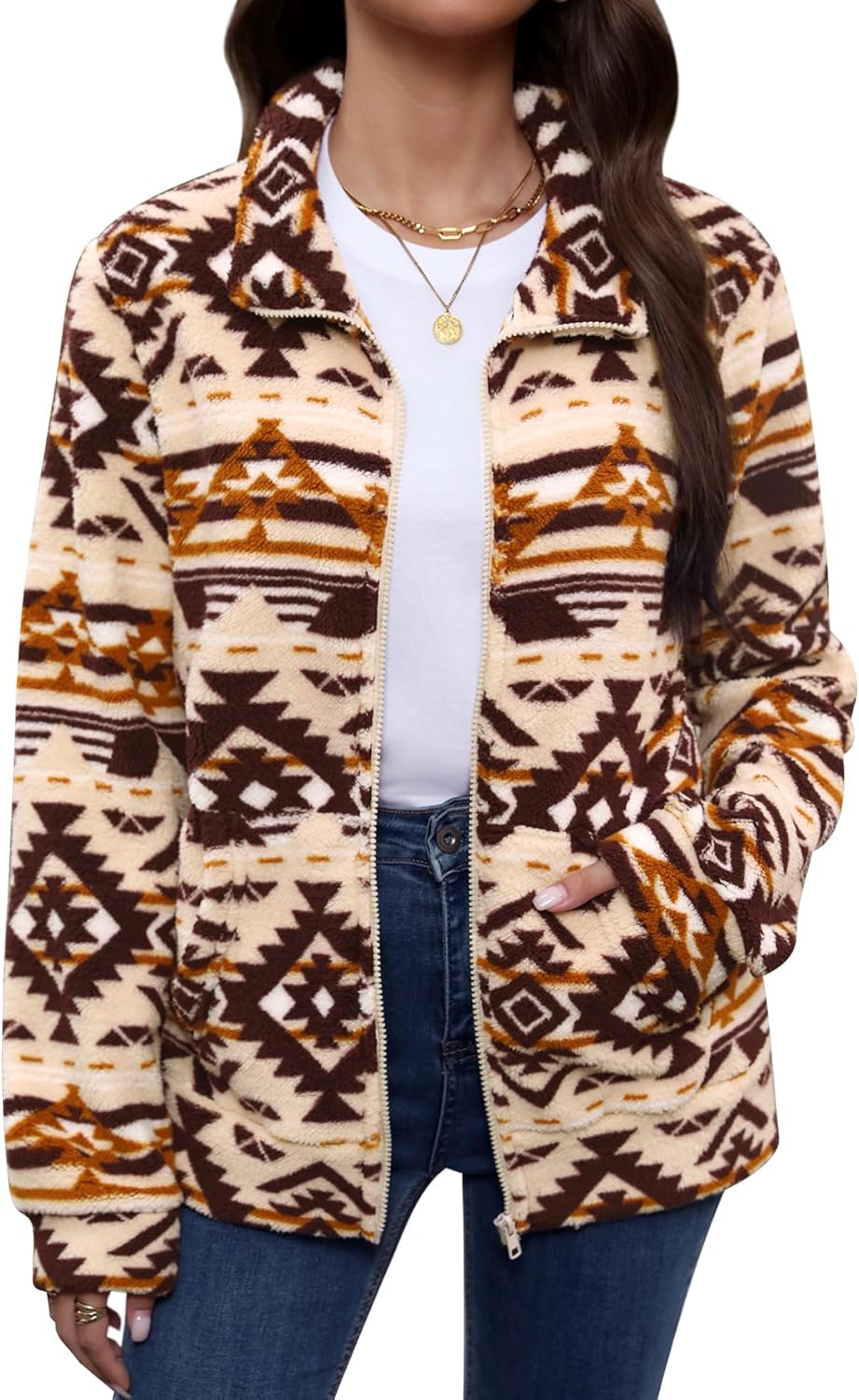 Soft Warm Fleece Jacket for Women - Cozy Full Zip Design