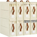 Bed Sheet Organizers and Storage 8 Pack - Clear Window Linen Closet