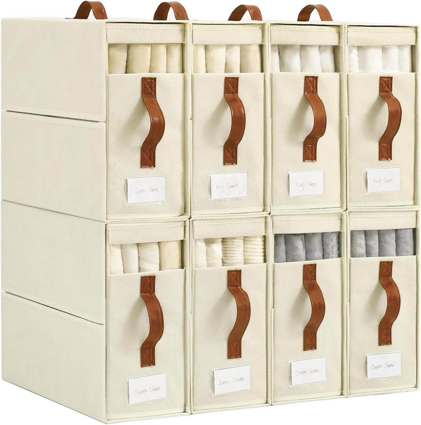 Bed Sheet Organizers and Storage for Neat Linen Closets