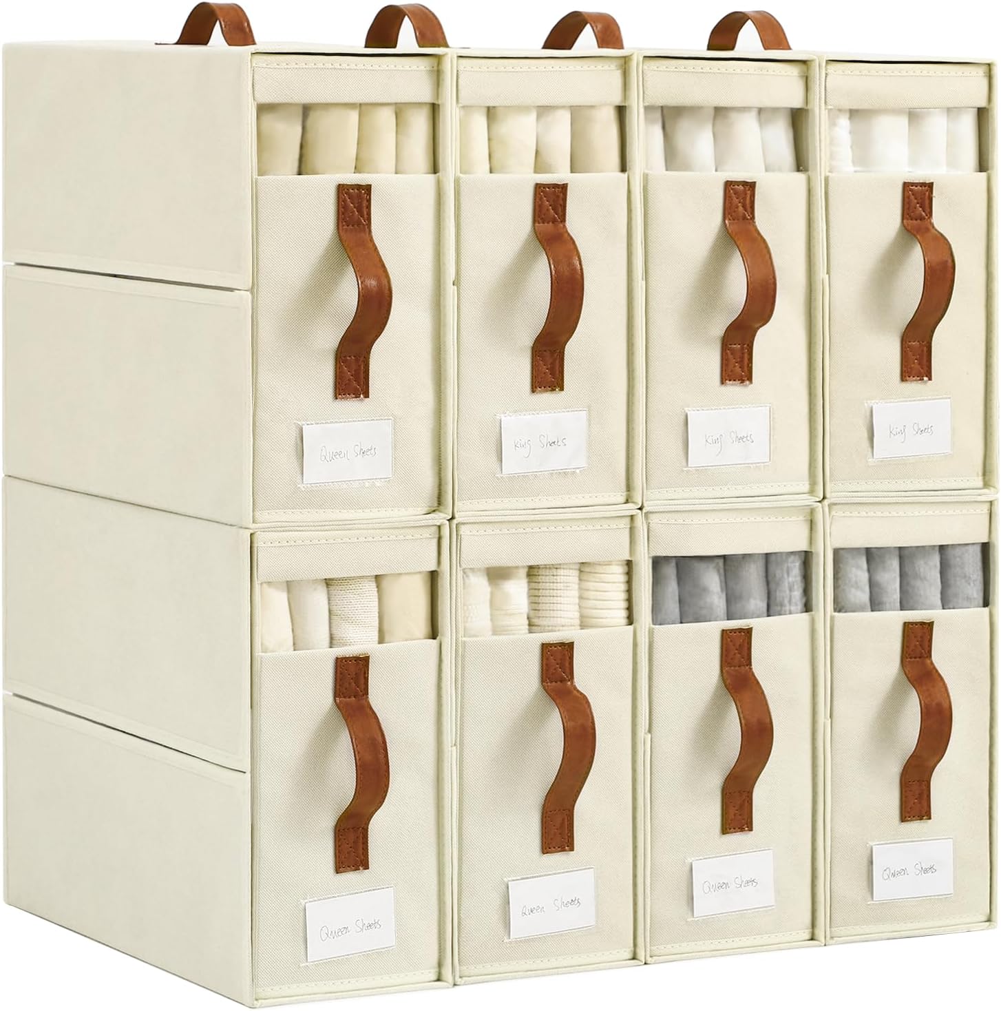 Bed Sheet Organizers and Storage for Neat Linen Closets