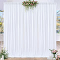 White 10x8ft Photo Backdrop Curtains - Wrinkle Resistant for Stunning Shots!