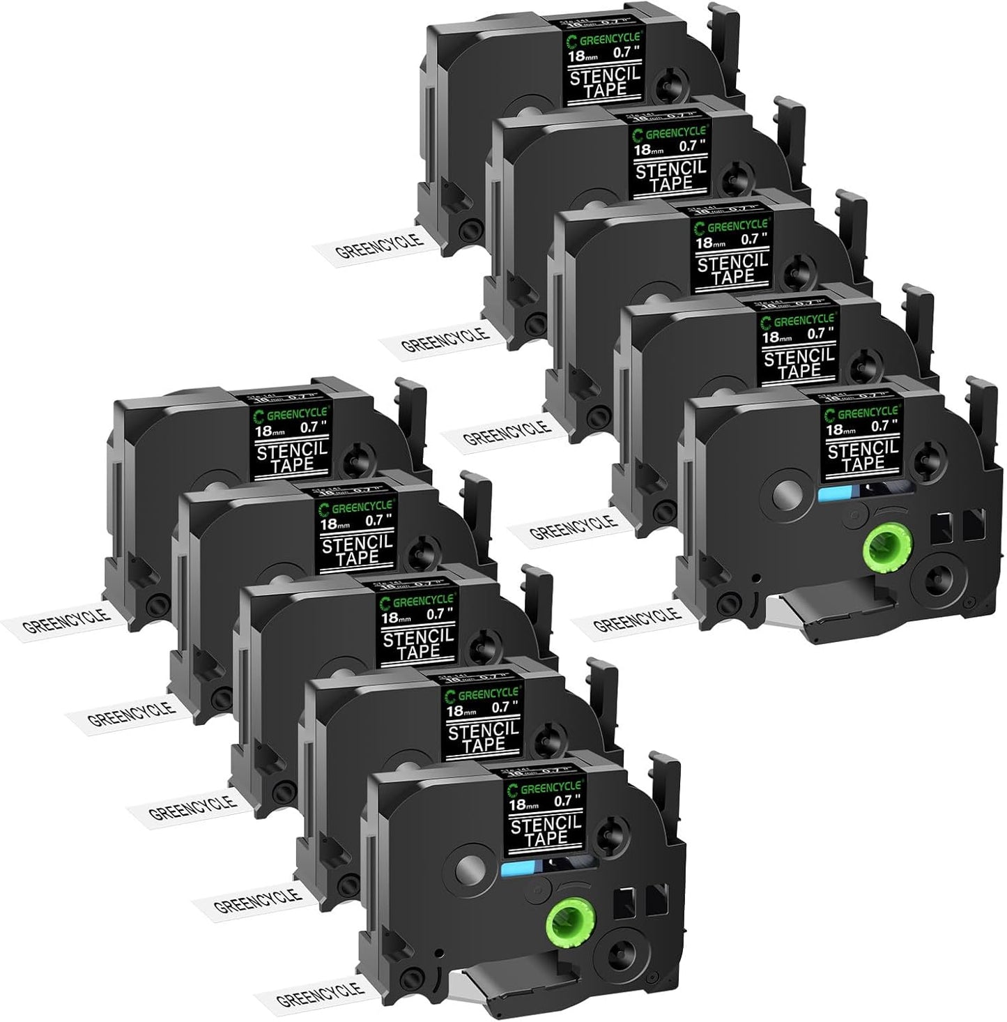 GREENCYCLE Compatible Brother STE 141 Label Tape for P-Touch