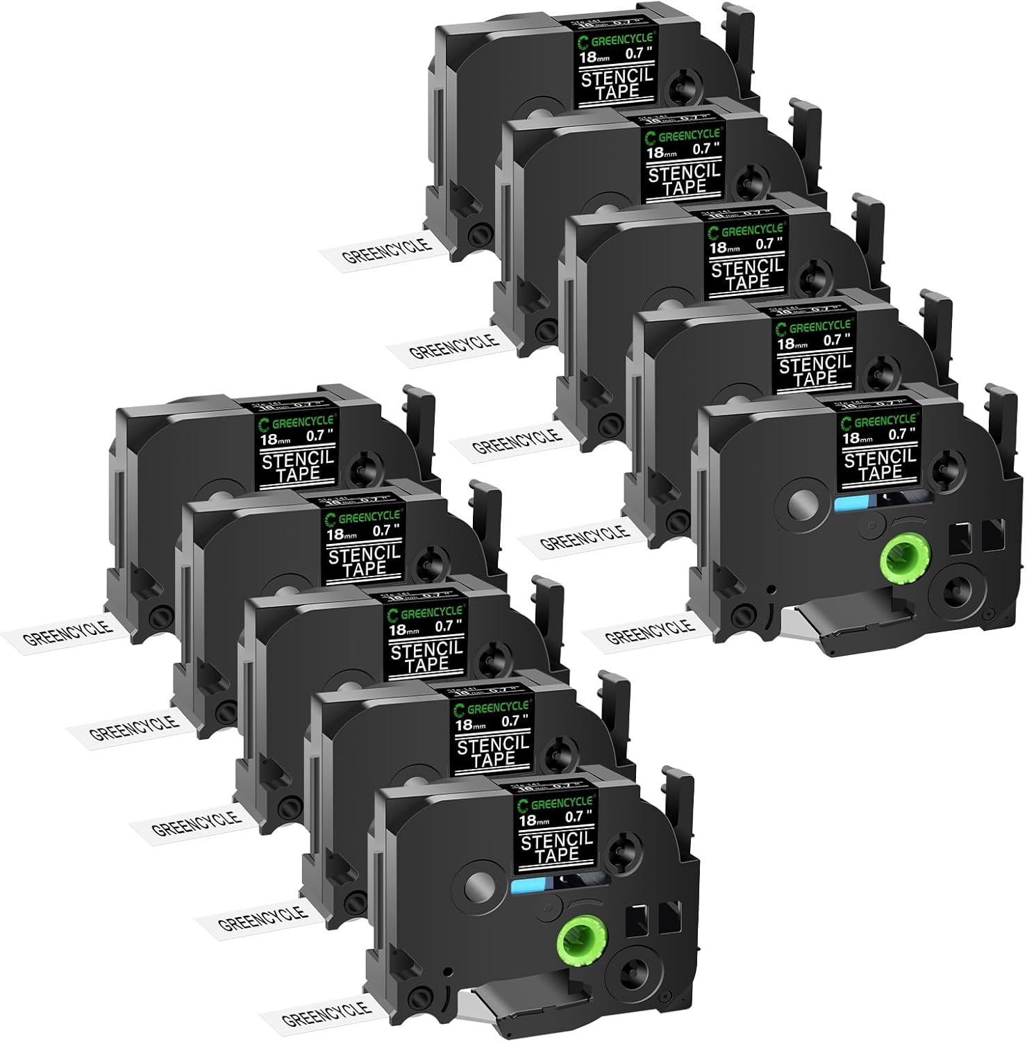 GREENCYCLE Compatible Brother STE 141 Label Tape for P-Touch