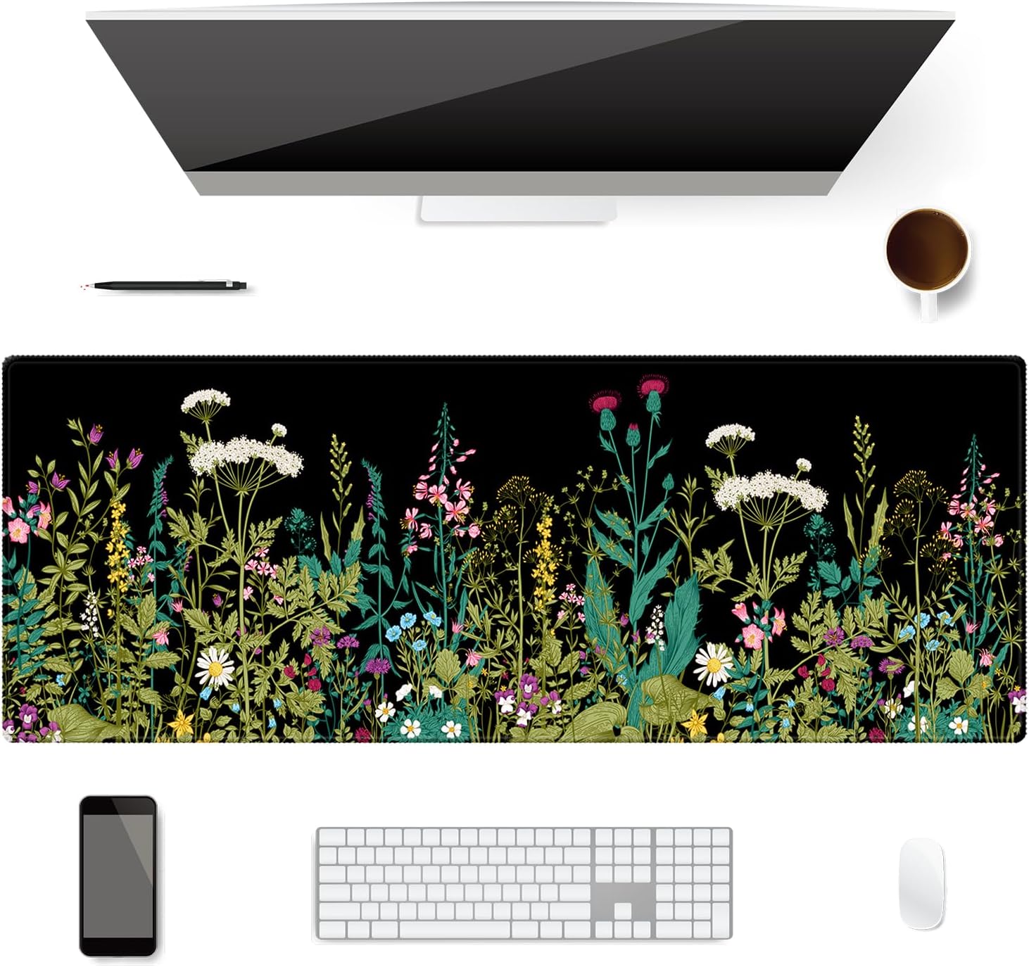iDonzon XXL Waterproof Desk Mat 31.5x11.8 inch, Soft & Non-Slip for Work/Gaming