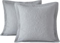 WINLIFE Cotton Quilted Euro Sham Covers for Elegant Bedding Style