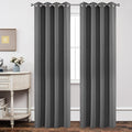 Light Grey 52W x 95L Blackout Curtains 2-Panel Set - Room Darkening