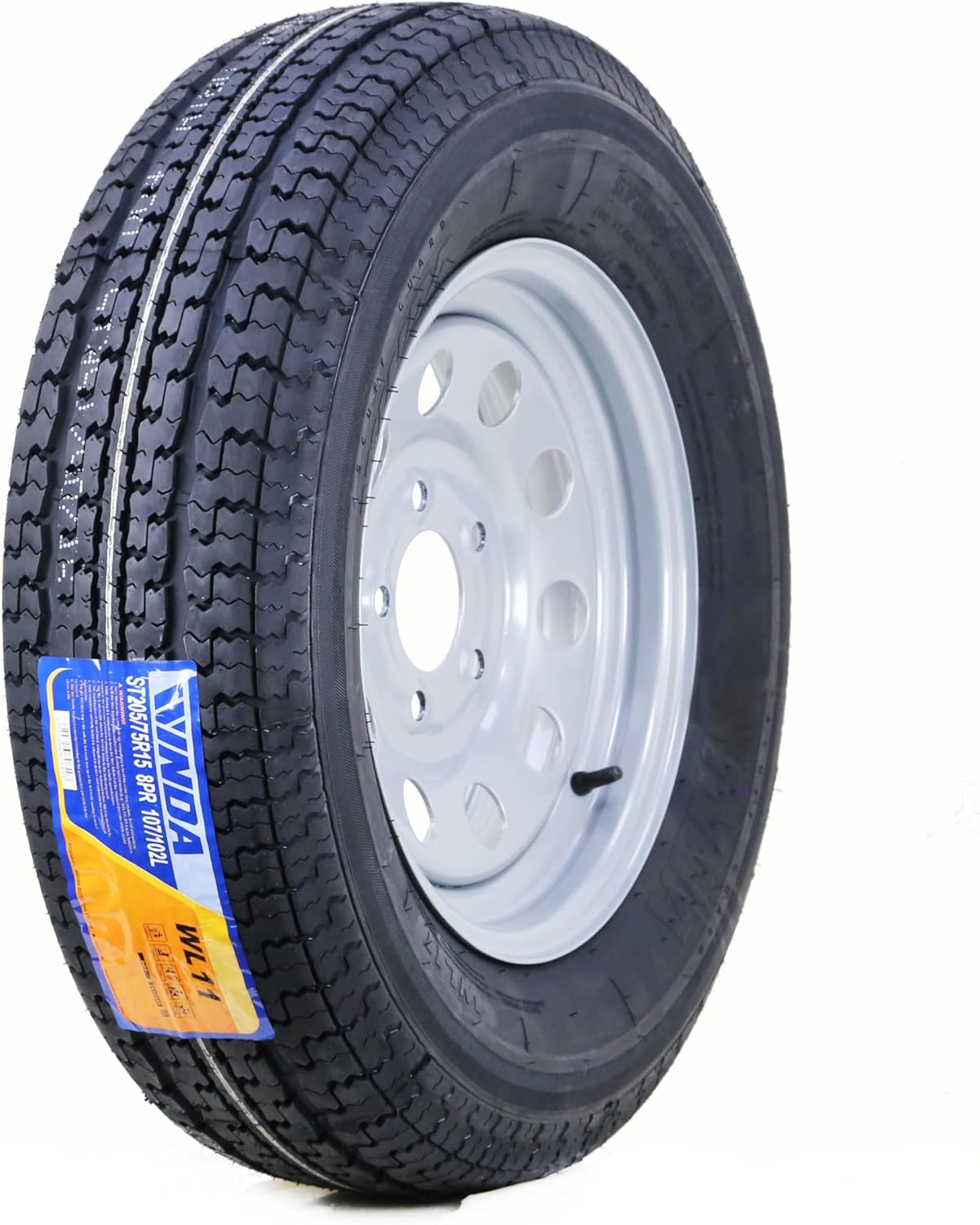 WINDA Trailer Tire Wheel Assembly ST205/75R15 for Safety & Durability