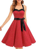 1950s Vintage Halter Cocktail Dress - Retro Pinup Party Wear