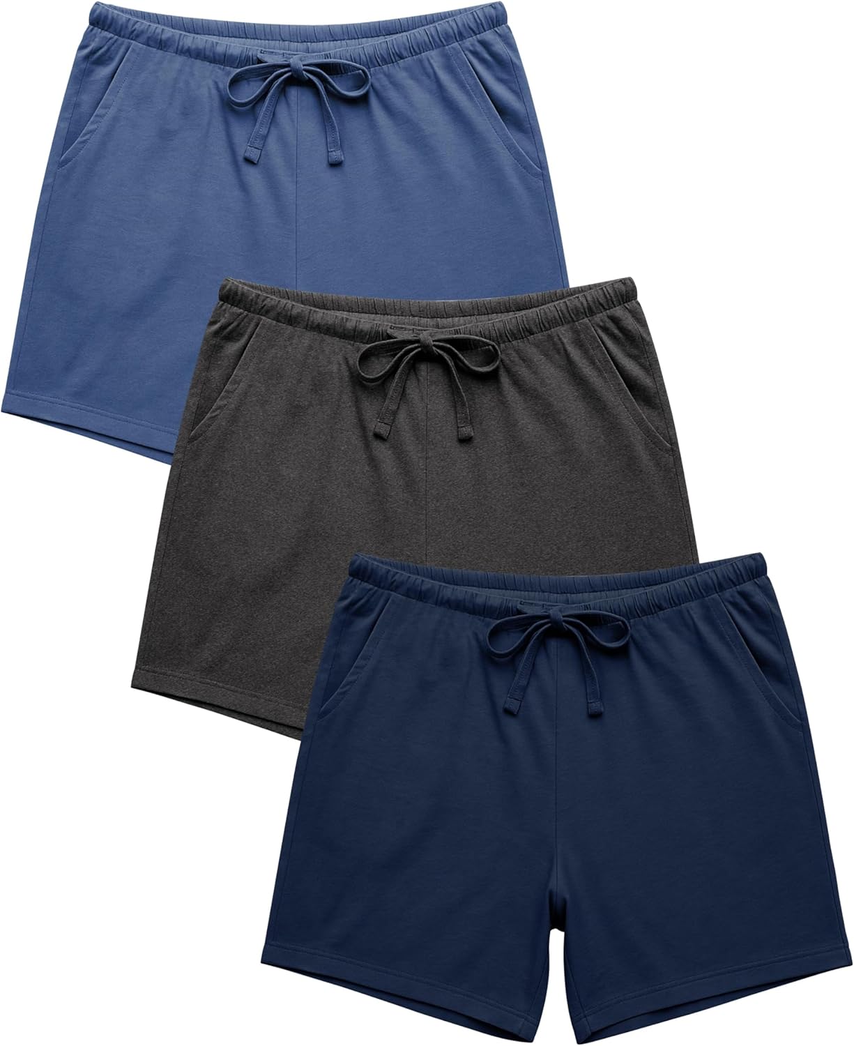 Comfortable Multi-Pack Cotton Sleep Pajama Shorts for Women