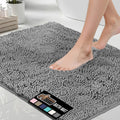 Bath Rug Mat 54x24 Grey - Thick Soft Absorbent Chenille