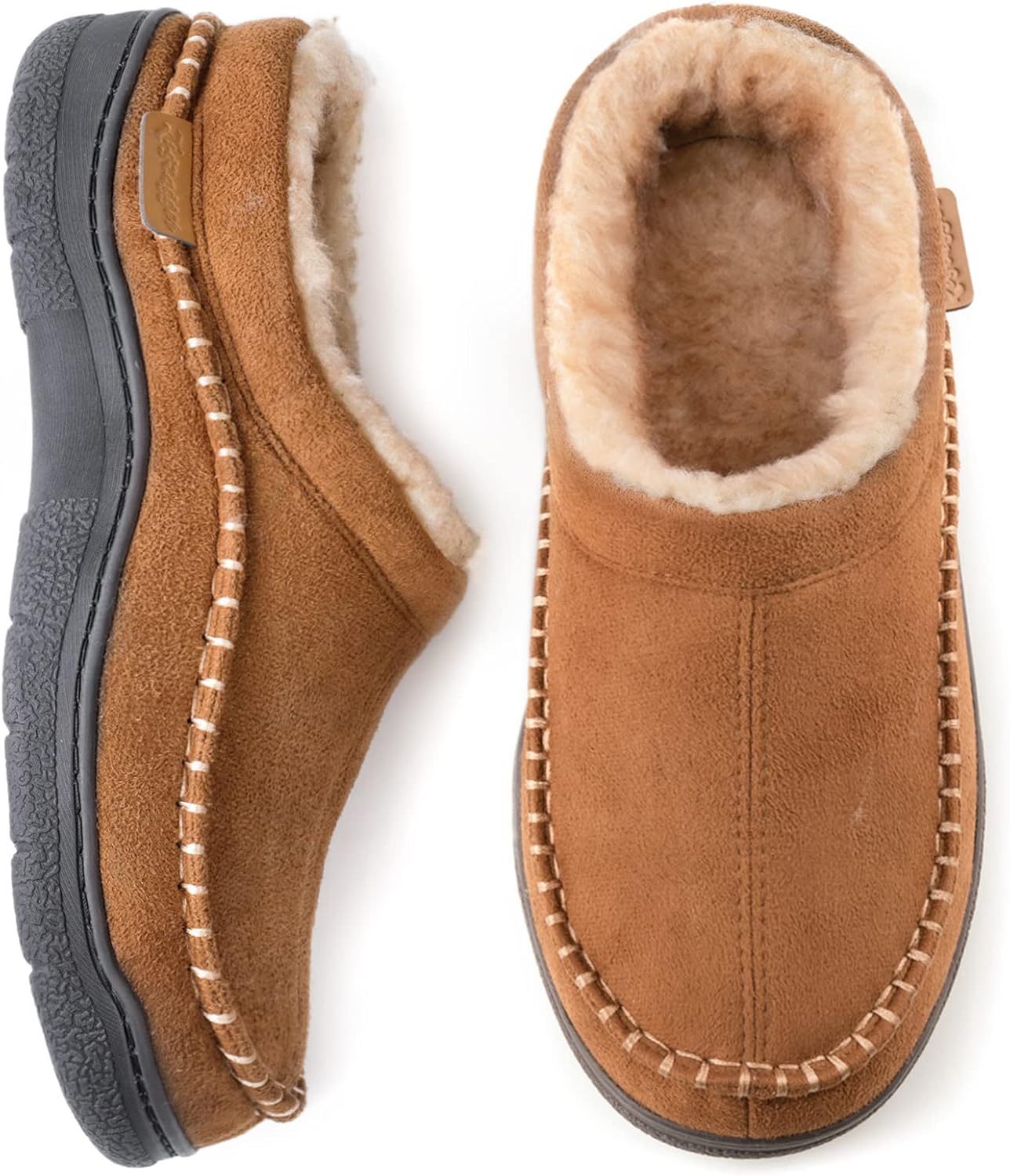 Zigzagger Men's Slip On Moccasin Slippers for Cozy Comfort