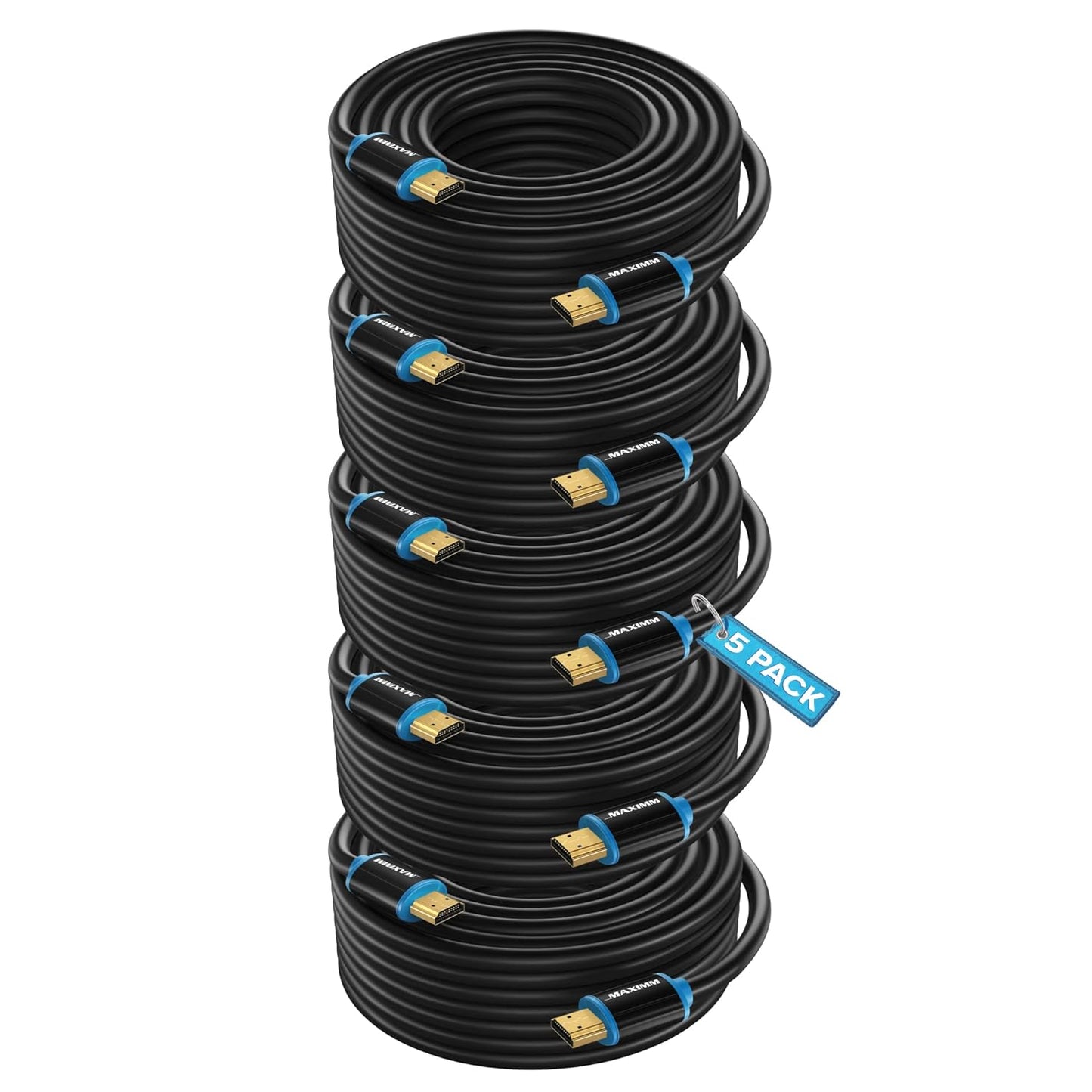 Maximm 4K HDMI Cable 5 Pack - Ultimate 35ft High Speed