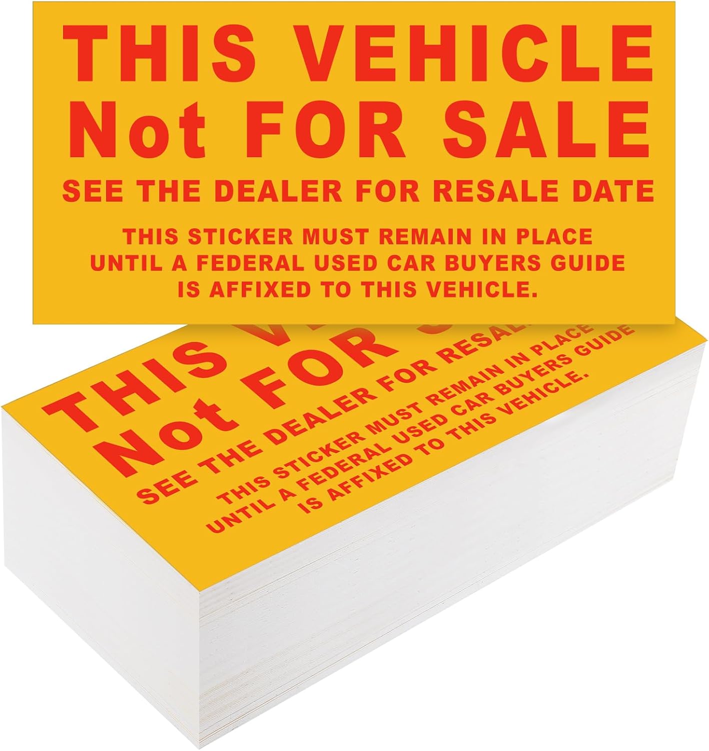 500 Pcs Vehicle Not for Sale Stickers for Car Dealerships