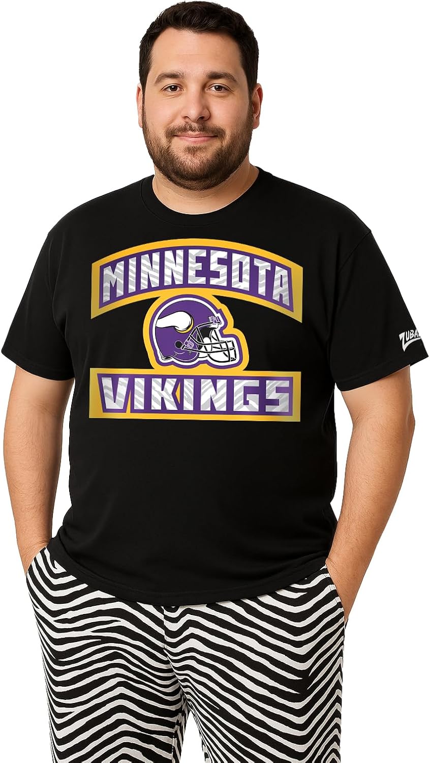 Zubaz NFL Teams Men's Short Sleeve Graphic T-Shirt for Fans