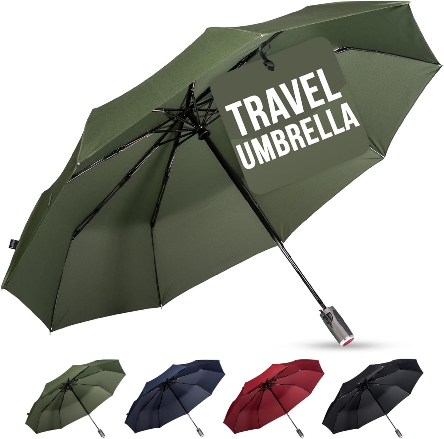 LifeTek Premium Travel Umbrella - Compact Windproof Design