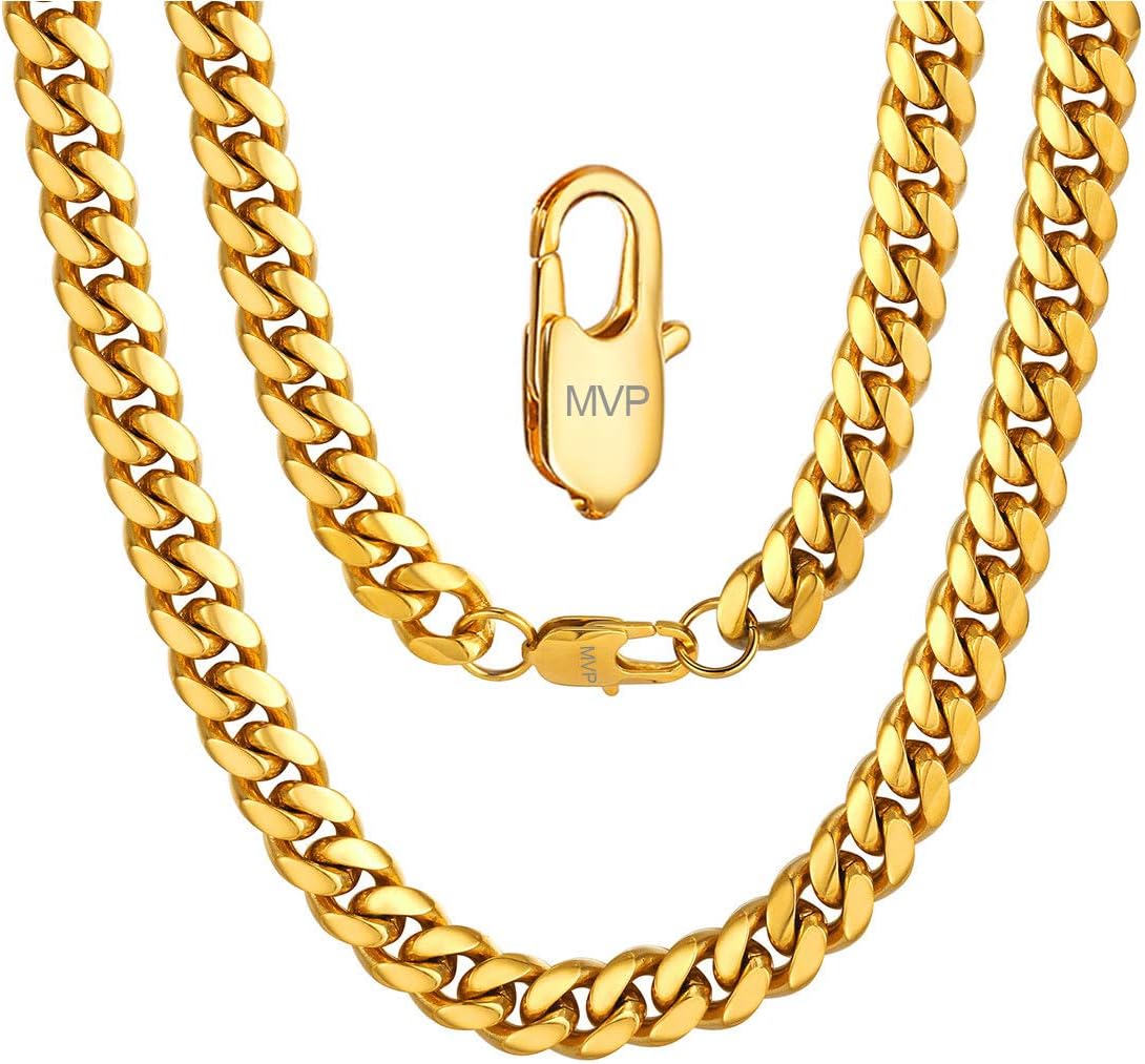 Chunky Miami Cuban Link Chains for Men - Durable Stainless Steel