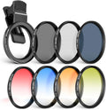 NEEWER 58 mm Lens Filter Kit with Mobile Phone Lens Clip - Versatile