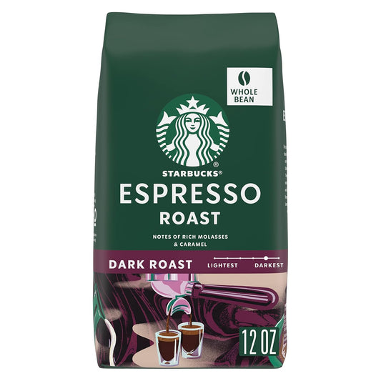Starbucks Dark Roast Espresso Whole Bean Coffee 12 oz