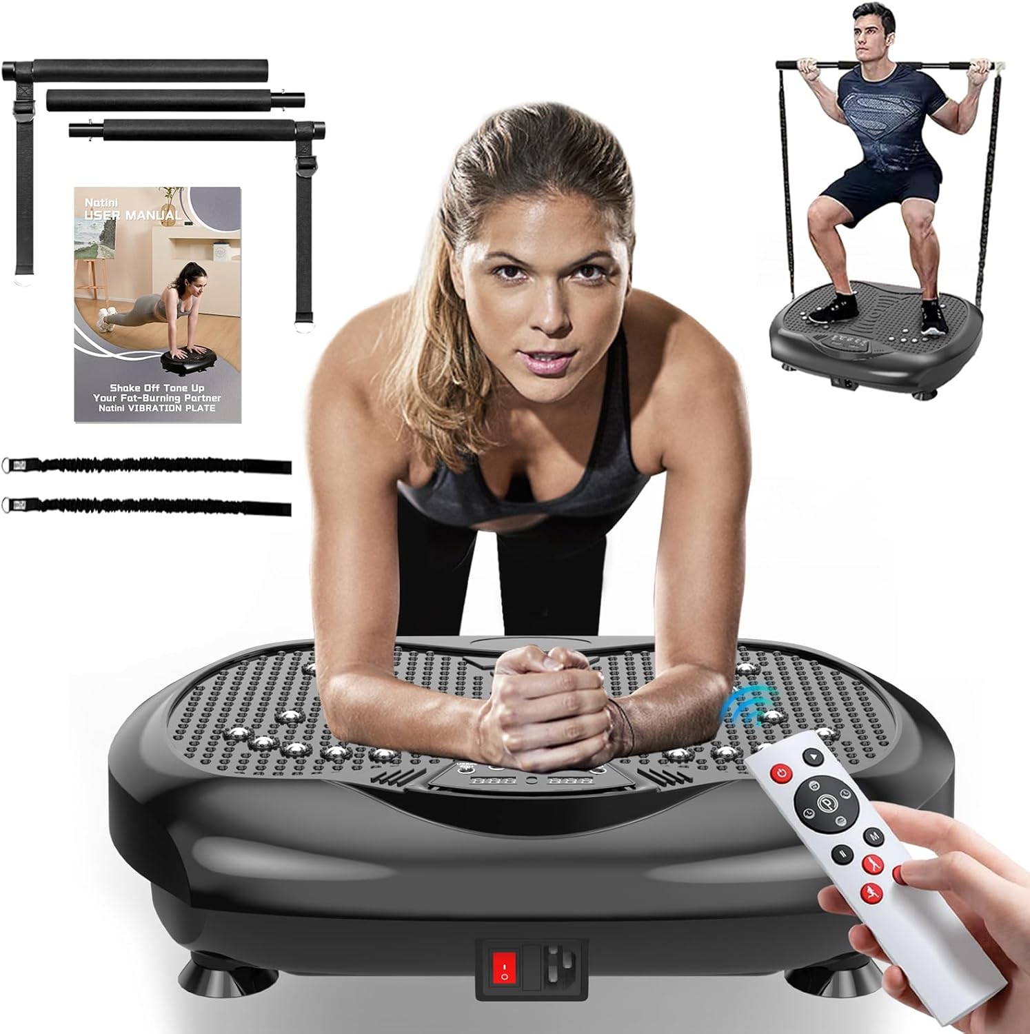 Natini Vibration Plate - Total Body Tone & Slim | Home Fitness Set