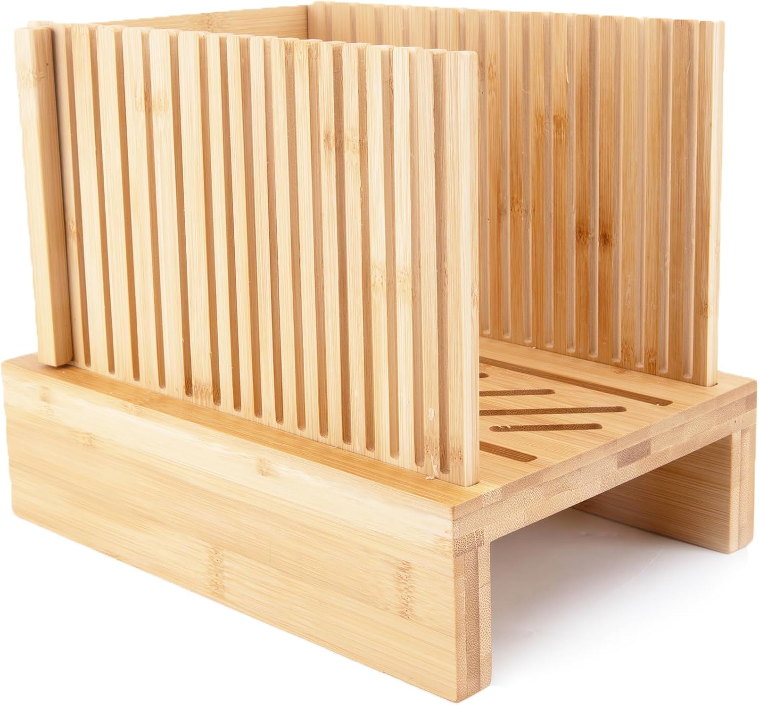 Eco-Friendly Bamboo Bread Slicer - Perfect Slices Every Time!