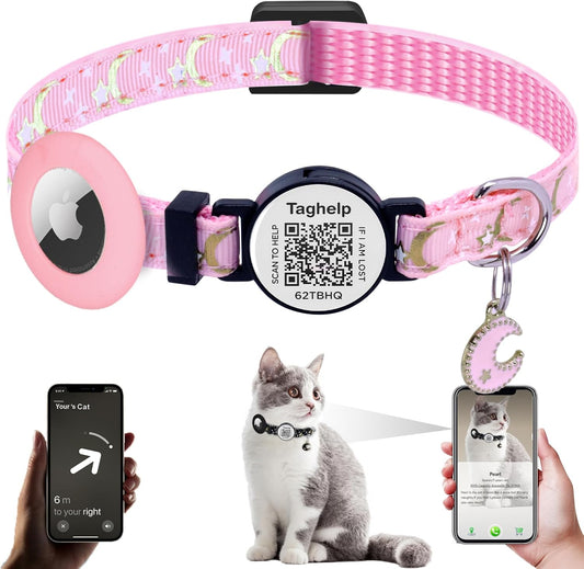 Breakaway Cat Collar with QR Code ID Tag - Peace of Mind