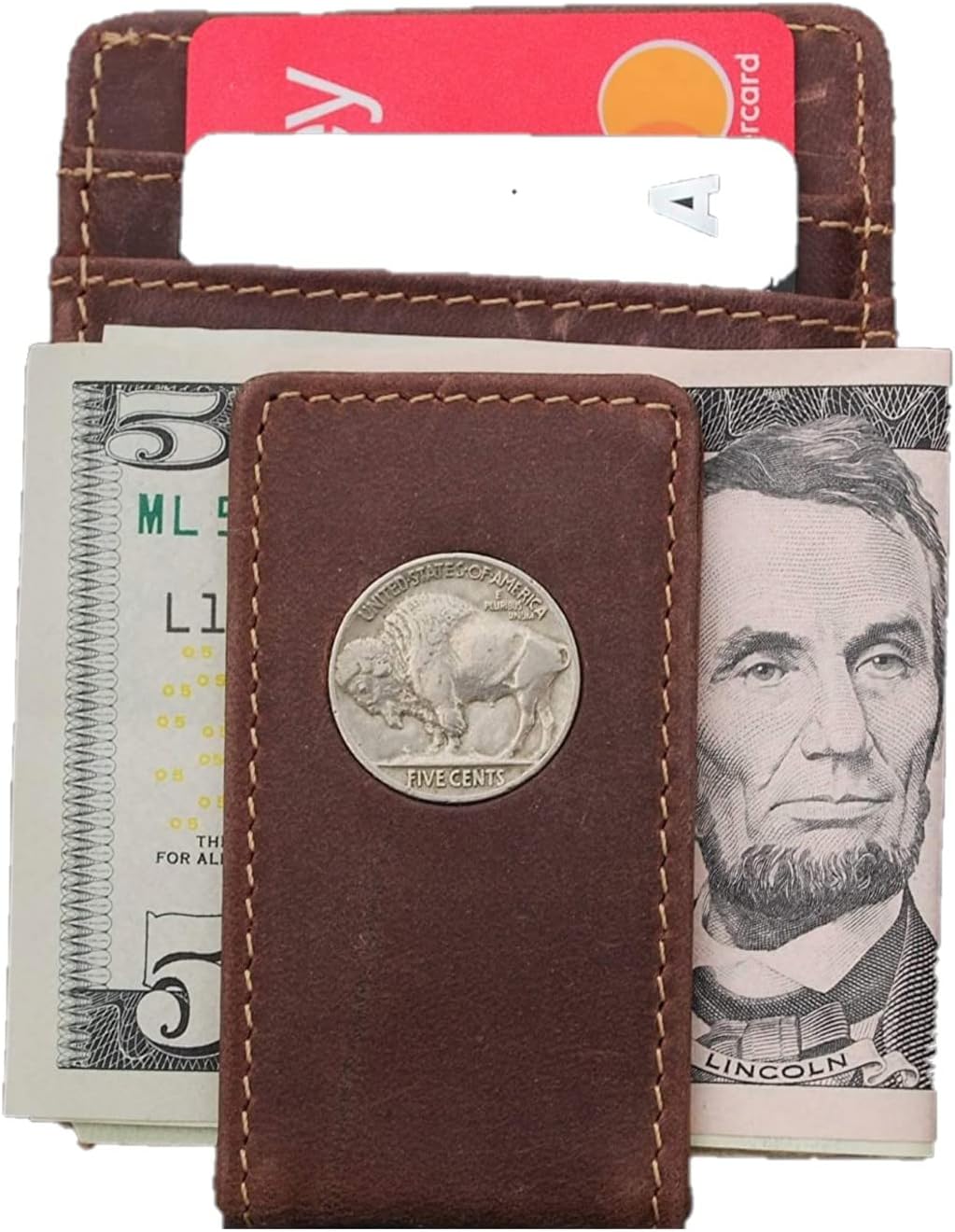 US 1913~1938 Indian Head Buffalo Nickel Money Clip Wallet