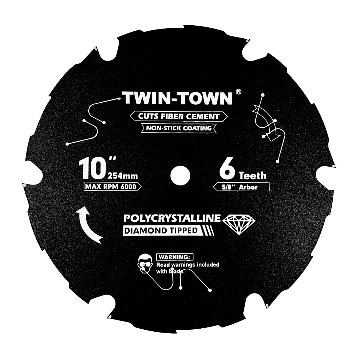 10 Inch Polycrystalline Diamond Tipped Saw Blade for Hardie Fiber