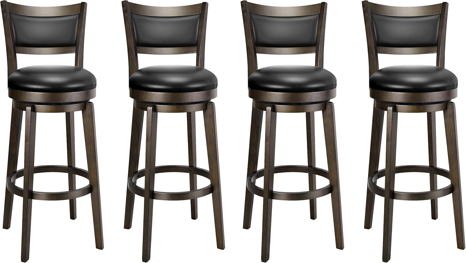PrimeZone Swivel Bar Stools Set of 4 for Stylish Comfort