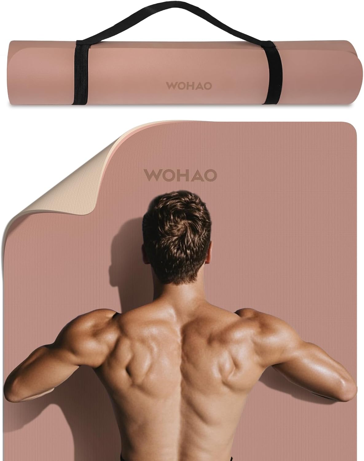 Extra Wide & Thick 8mm Yoga Mat for Ultimate Comfort & Stability