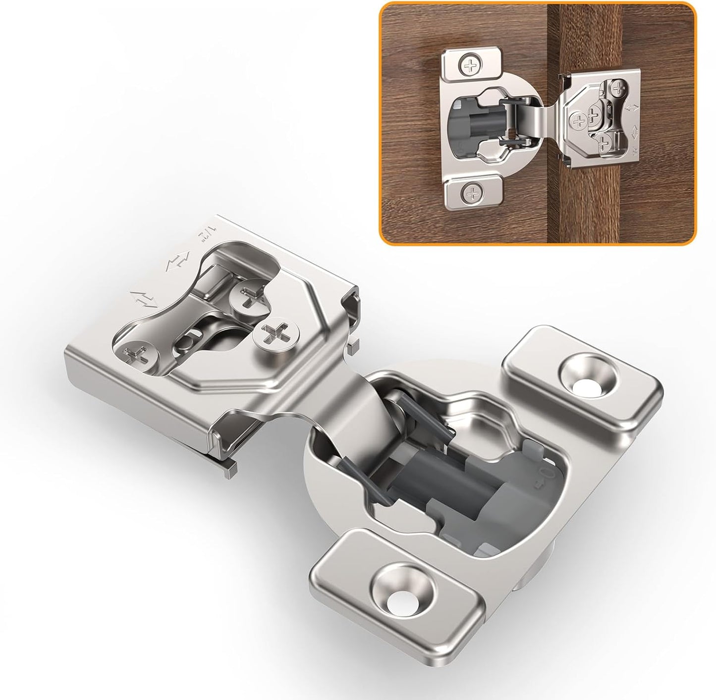 Concealed Hinges for Face Frame Door - Soft Close 50 Pack