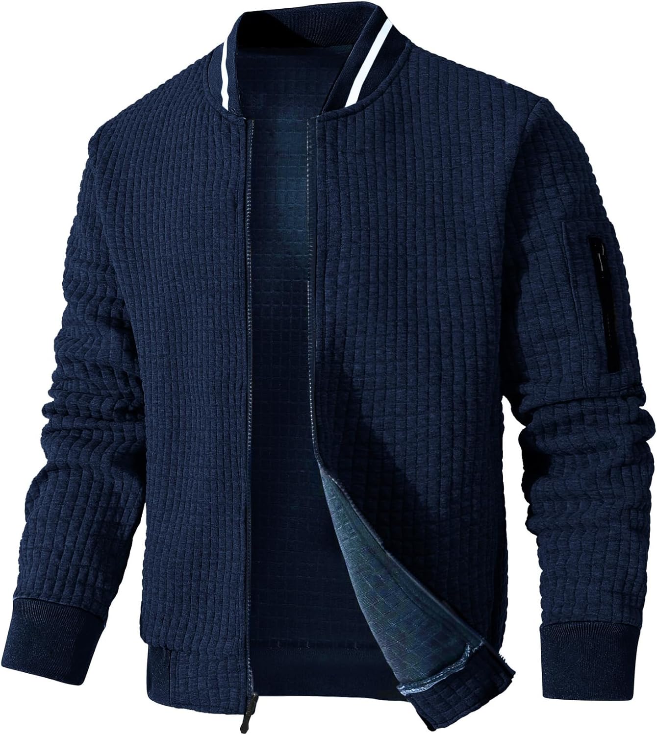 Mens Lightweight Casual Bomber Jacket for Spring and Fall