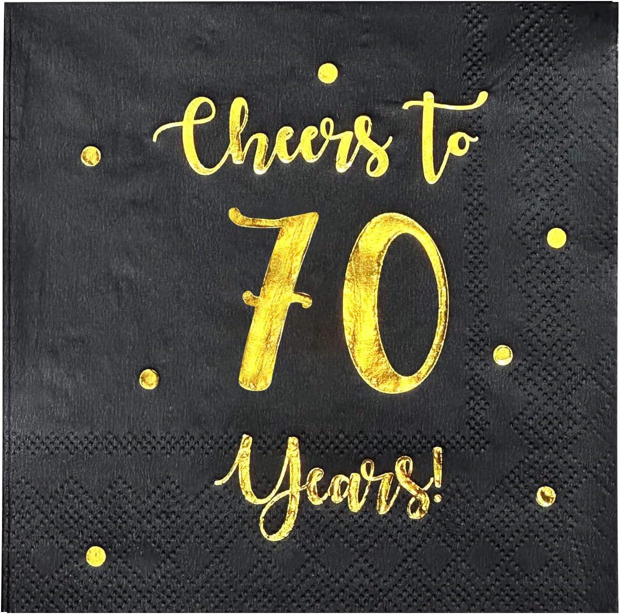 70th Birthday & Anniversary Napkins | Elegant 3-Ply Decor | 50-Pack