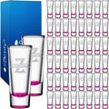 Personalized Shot Glasses Set of 50 with Elegant Pink Bottom