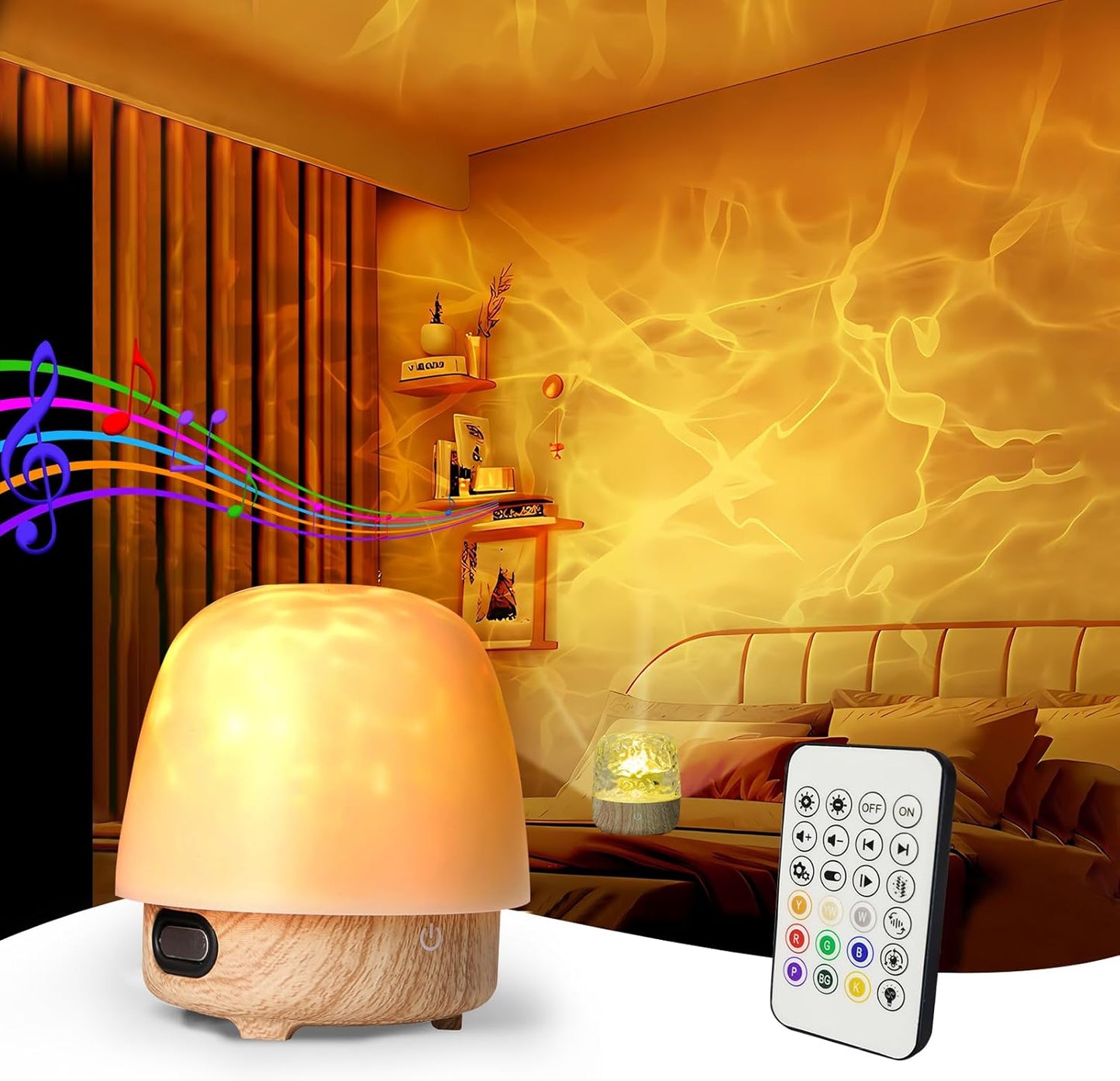 Ocean Wave Galaxy Projector: Bluetooth Speaker & Remote Control