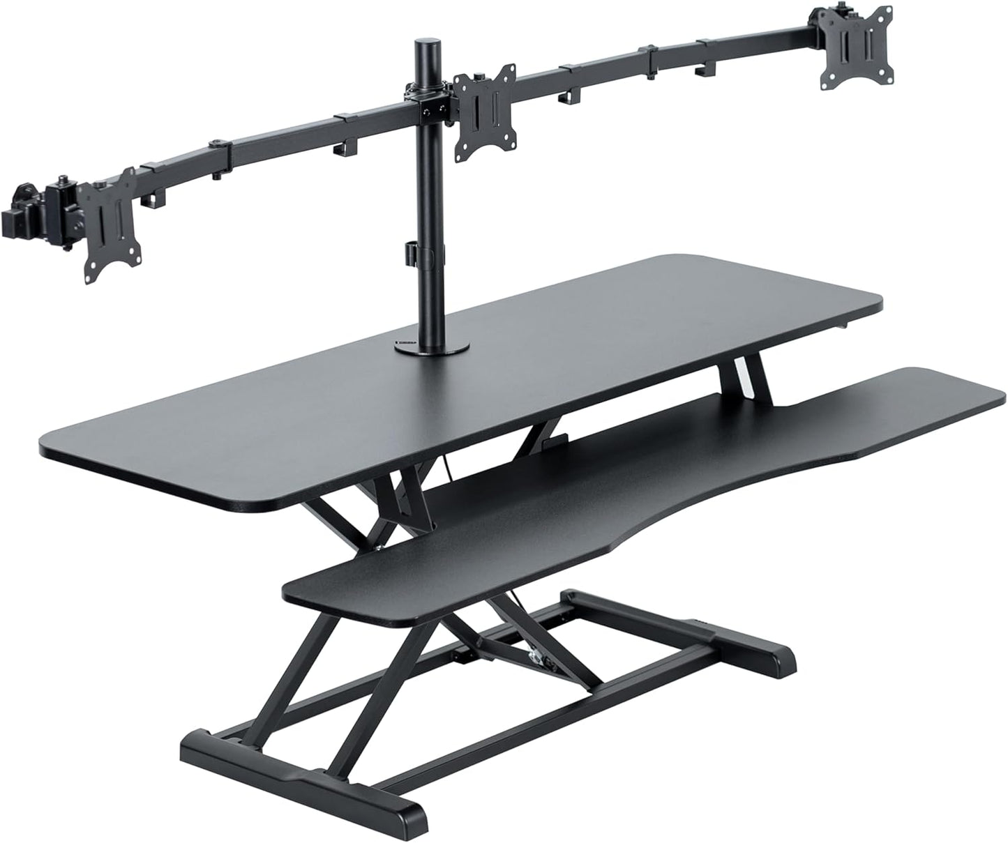 VIVO 48 Standing Desk Converter with Triple Monitor Mount