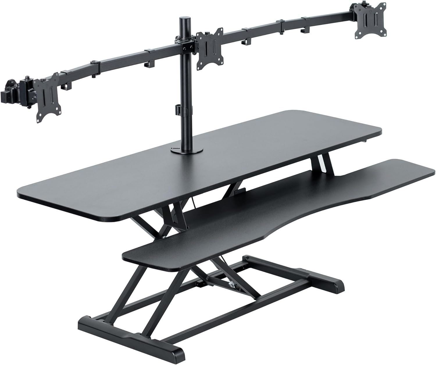VIVO 48 Standing Desk Converter with Triple Monitor Mount