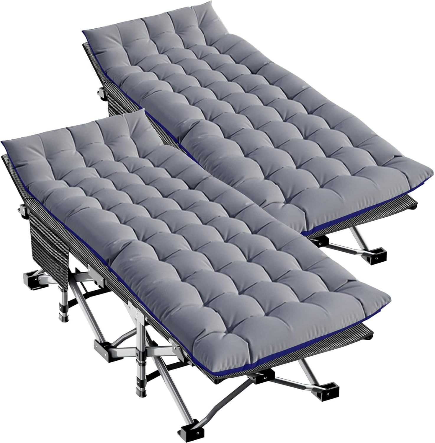 Folding Camping Cot for Extra Comfort and Heavy Duty Support