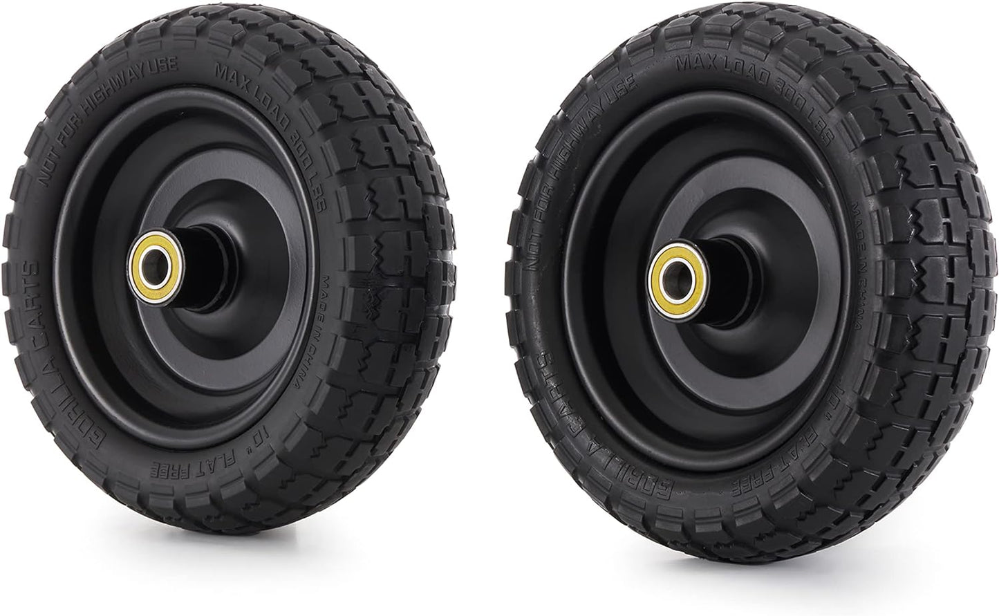 Gorilla Carts 10 Inch No-Flat Replacement Tires for Utility Wagons