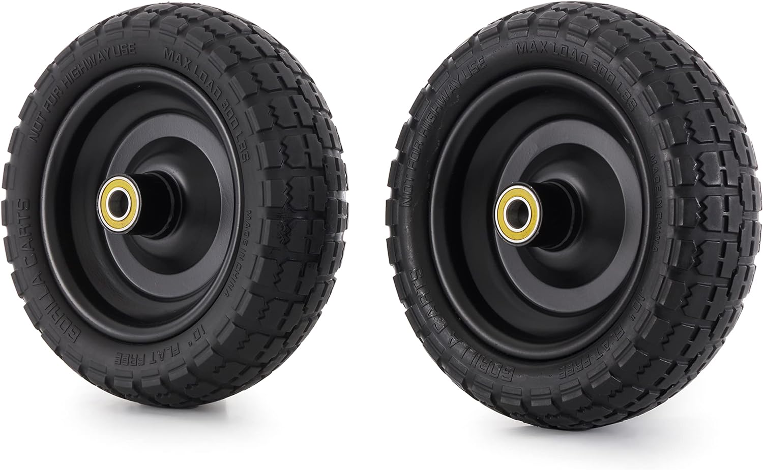 Gorilla Carts 10 Inch No-Flat Replacement Tires for Utility Wagons