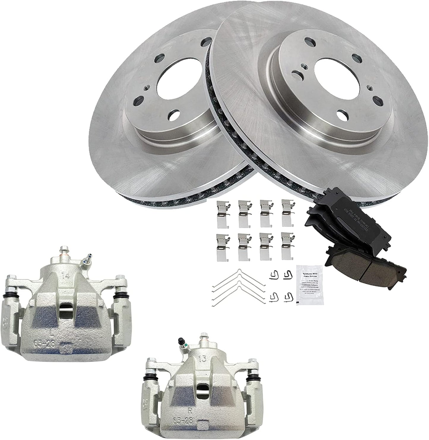 TRQ Front Brake Pad & Rotor Kit for Lexus ES350 and Toyota Avalon
