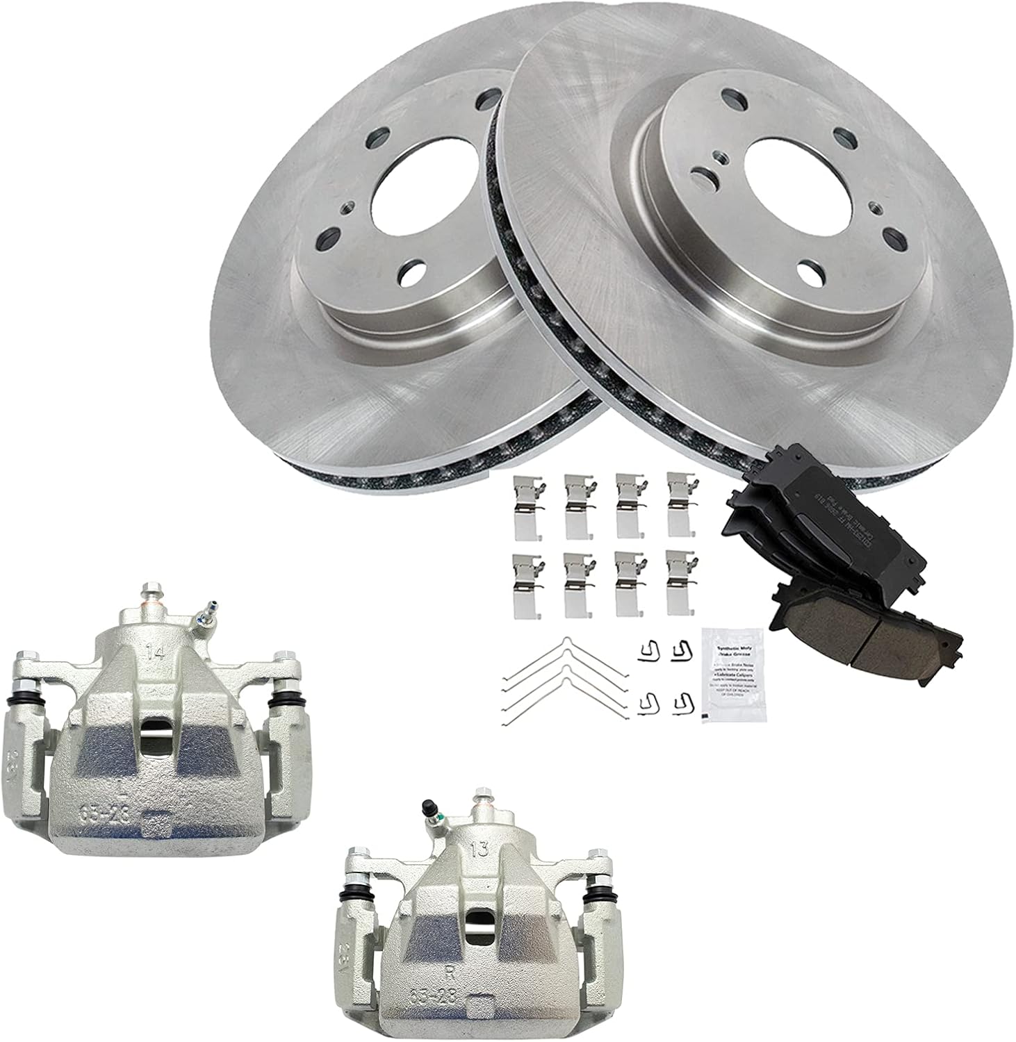 TRQ Front Brake Pad & Rotor Kit for Lexus ES350 and Toyota Avalon