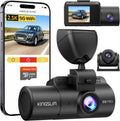 3 Channel 5G WiFi Dash Cam 2.5K Front + Dual 1080P Rear/Inside - Clear