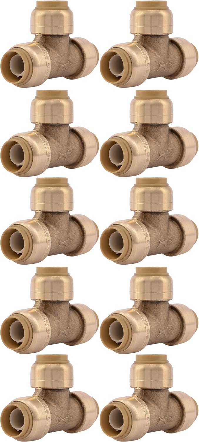 SharkBite 1/2 Inch Tee Fitting for Quick Plumbing Connections